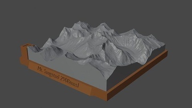 montare città aspirazione montagna paesaggio vulcano terreno ambiente natura fotogrammetria elevazione dem scienza 3d print model - Mito3D