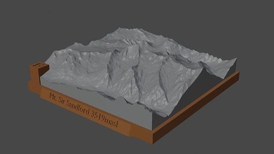 montare signore sandford montagna paesaggio vulcano terreno ambiente natura fotogrammetria elevazione dem scienza 3d print model - Mito3D