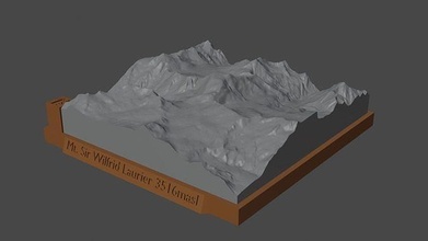 montare signore wilfrid alloro montagna paesaggio vulcano terreno ambiente natura fotogrammetria elevazione dem scienza 3d print model - Mito3D