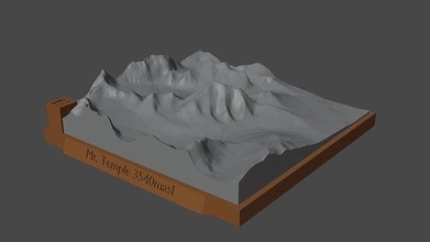 montieren Tempel Berg Landschaft Vulkan Terrain Umgebung Natur Photogrammetrie Elevation Wissenschaft 3d print model - Mito3D