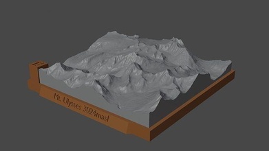 monte Ulisses montanha panorama vulcão terreno Ambiente natureza fotogrametria elevação dem Ciência 3d print model - Mito3D