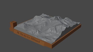 monte furgão der Husa montanha panorama vulcão terreno Ambiente natureza fotogrametria elevação dem Ciência 3d print model - Mito3D