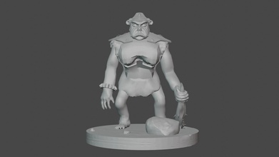 montagna troll fantasia carattere creatura mostro demone immaginario male orco bestia dungeondanddragons Giochi giocattoli tavola 3d print model - Mito3D