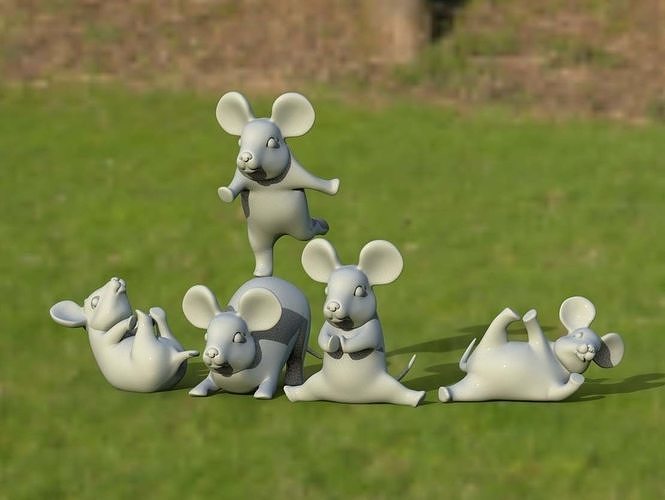 mouse rat print statue yoga animal sculpture art sculptures 3D print model - Mito3D