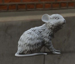mouse rat print statue poly animal sculpture highpoly art sculptures 3d print model - Mito3D