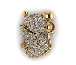 souris diamant bijoux bague logo anneaux pendentifs impression conception monument art or platine télécharger argent dragon traiteurs bijou moderne singe 3d print model - Mito3D