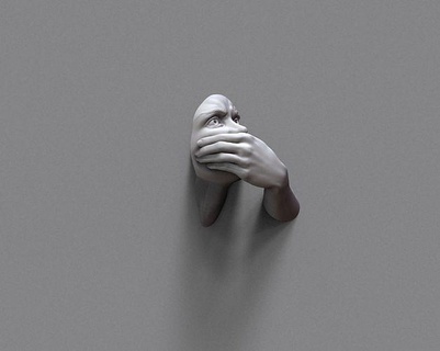 bouche fermer sculpture art liberté visage Humain femelle sculptures 3d print model - Mito3D