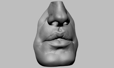 boca personagens humano anatomia cabeça cara zbrush escultura 3dprint imprimível nariz arte esculturas 3d print model - Mito3D