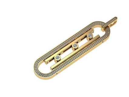 Bewegung 10th Jahrestag Länge Halskette Messika movecollection movenecklace Luxus Mode Juwel Diamant Gold Schmuck Geschenk Halsketten 3d print model - Mito3D