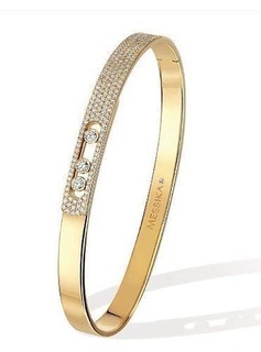 mossa noa spianare impostato diamante braccialetto donne messika gioielleria pm oro gioiello lusso moda bracalte braccialetti 3d print model - Mito3D
