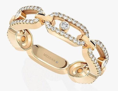 move uno multi pavee jewellery jewelry diamond messika ring luxury rings 3d print model - Mito3D