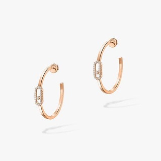 move uno small hoop earrings diamond jewelry jewellery messika gold brand luxury 3d print model - Mito3D