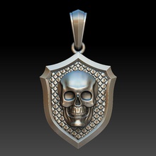 mp-38 jewelry horror bone gold silver man boy woman pendant pendants skull printable 3d print model - Mito3D