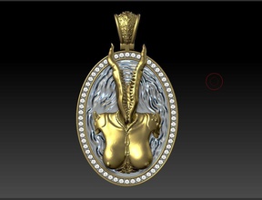 mp 41 takı altın mücevher gümüş yazdırılabilir sterlin parlıyor moda güzellik parlak Kadın kız değerli kadın kolye onoskelis ızdırap oyun korku iblis 3d print model - Mito3D