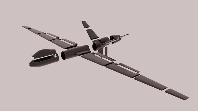 mq 9 segador uav modelo 3d impresión militar mq9 zumbido avión arma vehículo aeronave pasatiempo bricolaje diy automotor 3D print model - Mito3D
