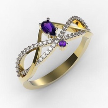 mr-35 jóias anel printable ouro de prata diamantes a mulher garota stl anéis 3d print model - Mito3D