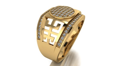 mr000004 takı platin altın tasarım yüzük KADIN erkekler elmas mücevher yüzükler 3d print model - Mito3D