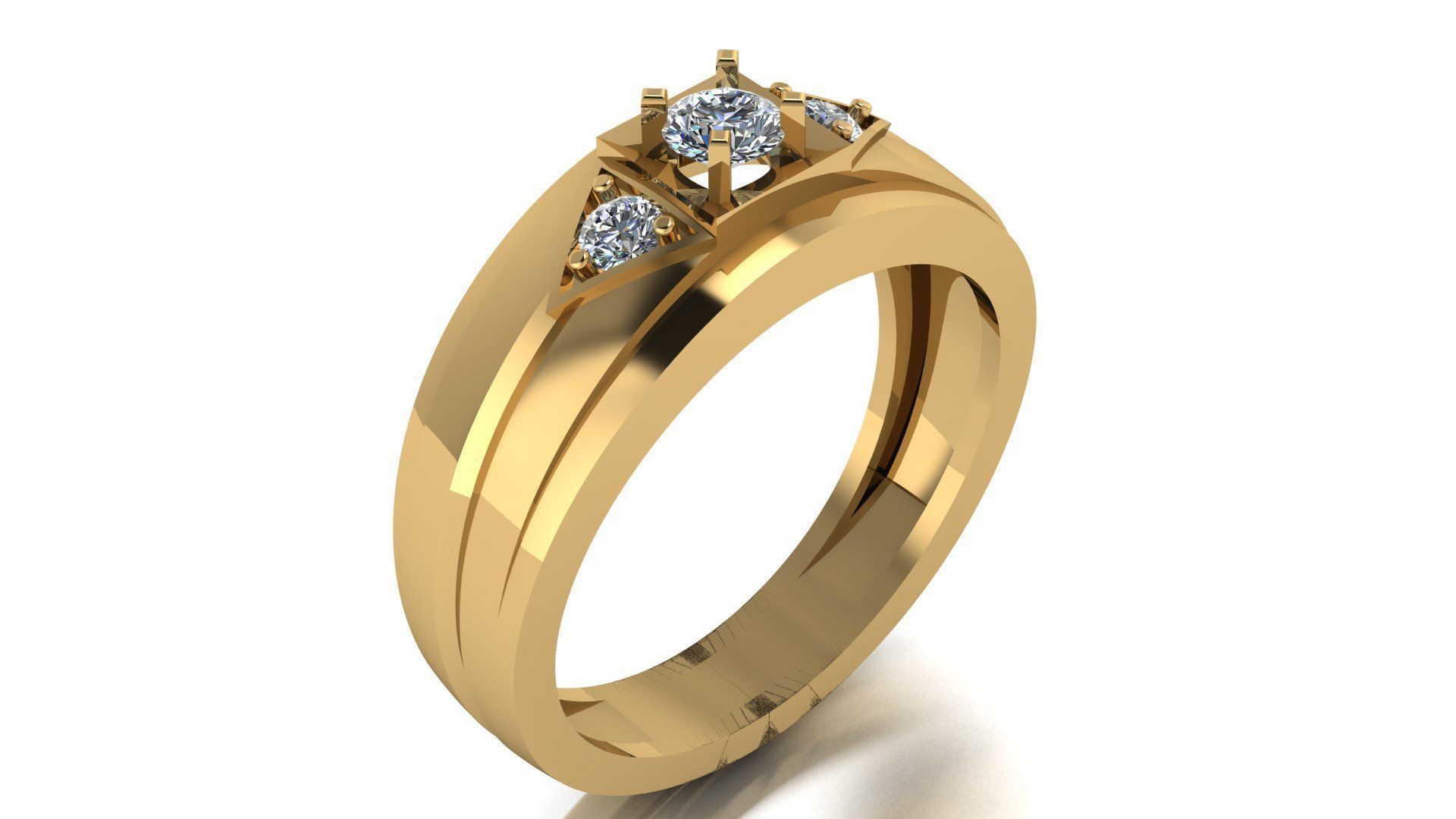 mr000006 ring diamond gem gold jewelry platinum women men rings 3D print model - Mito3D