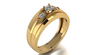 mr000006 ring diamond gem gold jewelry platinum women men rings 3d print model - Mito3D
