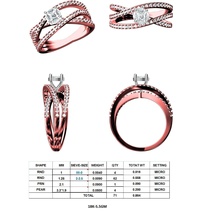 mr9332 Schmuck beautifut diamond ring micro - Einstellung Phantasie Druck Ringe 3d print model - Mito3D