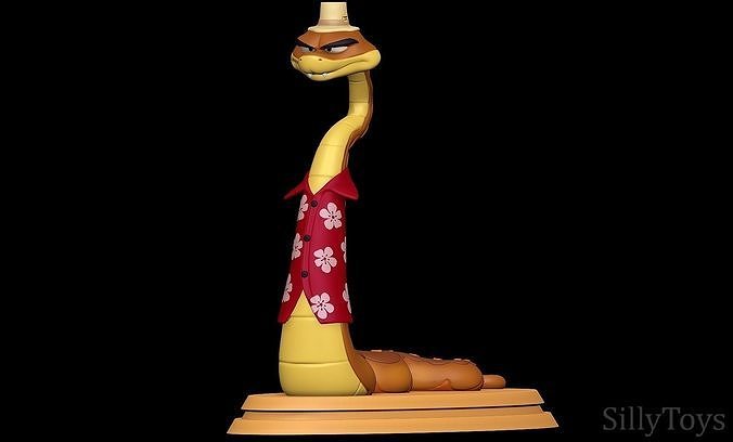 hubert serpente male ragazzi dreamworks anthro peloso maschio rettile arte sculture 3D print model - Mito3D