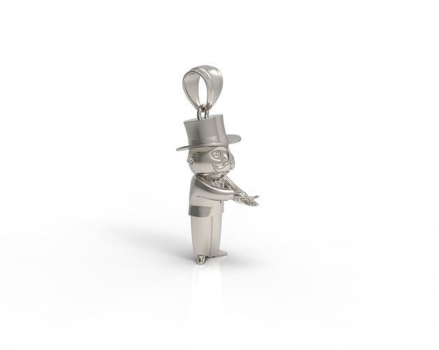Monopol Anhänger Gold Silber Juwel Drucken stl Geld druckbar Schmuck Mode 3D print model - Mito3D