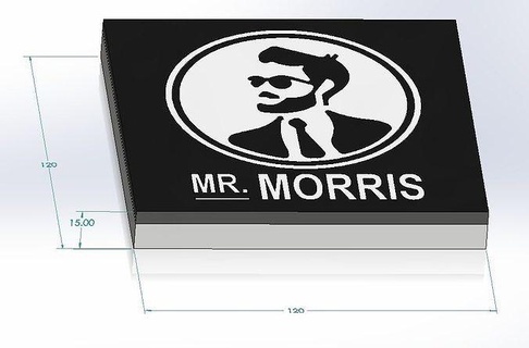 mr Morris Projeto projetando ilustração imagem símbolo arte 3d print model - Mito3D