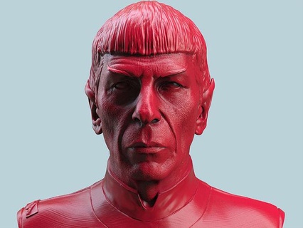 Spock büst Leonard Nimoy star yürüyüş Uzay Vulkan Vesika uzay gemisi figürinler Jedi bilim fi yabancı aktör insan savaşlar Yıldız Savaşları insanlar minyatürler heykel Sanat heykeller 3d print model - Mito3D