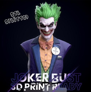 mrj joker bust batman dc superhero dccomics comic zbrush 3dmodel statue 3dprint print art sculptures highquality head smile harleyquinn superman 3d print model - Mito3D
