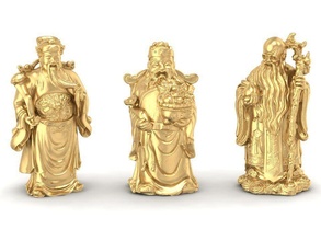uzun ömür mutluluk mrwealth çince mitoloji 1103 takı moda aksesuarlar altın elmas tasarım feng shui 3d print model - Mito3D