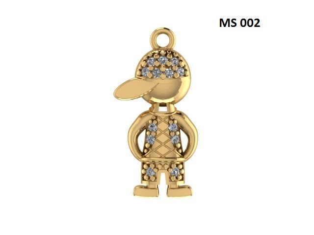 ms 002 gold luxury traditional silver brass art pendants jewelry 3D print model - Mito3D