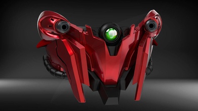 rosso cometa maschera gundam unicorno airsoft moda cosplay indossabile robot covid19 coronavirus passatempo fai mecha 3d print model - Mito3D
