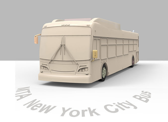 mta new york city bus printable vehicle transport car coach automobile autobus motorbus machine omnibus auto 3dprint citybus motorcoach passanger hobby diy automotive 3D print model - Mito3D