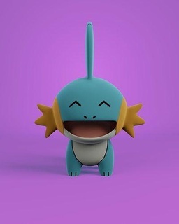 mudkip game toy action pokemon anime japan tokio cartoon art manga cute home collectible sculpture character games toys 3d print model - Mito3D