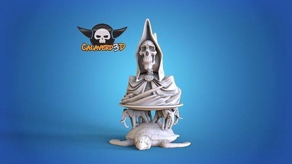 muerte worlddisco busto Discworld Morte fallimento arte sculture 3d print model - Mito3D