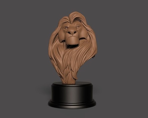 mufasa - lion king bust 3d print model toys kid 3dprint child printable thekinglion cartoon sculpture animal miniatures collectables collectible art figure sculptures statue 3d print model - Mito3D