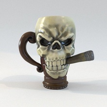 mug crâne maison le la céramique boisson de cigares cuisine à manger 3d print model - Mito3D