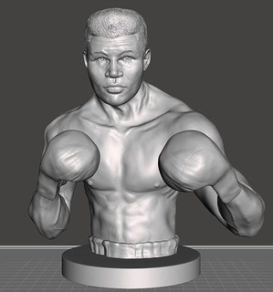 Muhammed ali boks boksör Muhammedali alan dövüşçü Sanat heykeller 3d print model - Mito3D