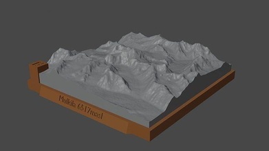 sahip dağ manzara yanardağ arazi çevre doğa fotogrametri yükseklik dem Bilim 3d print model - Mito3D