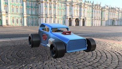 parça özel sıcak yol araba tekerlek çubuk eski okul chevrolet harley davidson yarış alaşım sosisli fusion360 hobi kendin yap otomotiv 3d print model - Mito3D