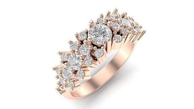 multi calcul bague multipierre bijoux imprimable mode diamant or blanc argent gemme engagement mariage impression 3d print model - Mito3D