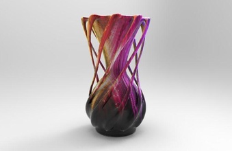 multicolor-vase Kunst vase Dekoration deco Farbe Vasen rainbow Dekor Dekorative andere 3d print model - Mito3D