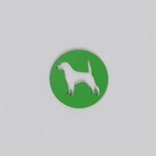 strumento multifunzionale 24 coaster le bevande segno flat etichetta modello il logo 3d di stampa design cane animale natura cucciolo art l'illustrazione deco immagine stampabile i segni loghi 3d print model - Mito3D