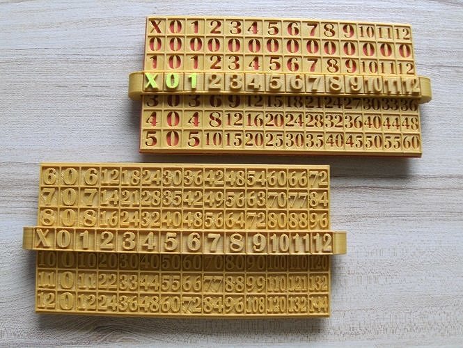 multiplication table apprentissage tapis matmatique science math 3D print model - Mito3D