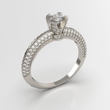 multy-stone ring printable multy stone gemstones diamonds engagement wedding diamond silver jewelry gold jewellery jewel gem brilliant white sterling fashion rings 3d print model - Mito3D