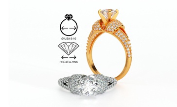 multy-Steine Verlobung gold-ring 3d-Druck Modell multy Steine engagement gold ring Mode-ring Diamant-ring bedruckbar ist cad Schmuck Silber genial Mode-Schönheit Saphir Ringe 3d print model - Mito3D