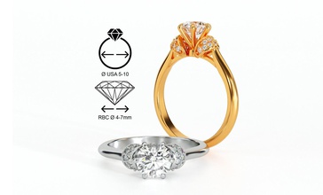 multy-Steine Verlobung-gold-ring Steine engagement gold ring Mode-Schönheit Schmuck diamond cad bedruckbar ist Luxus Silber weiß Diamant-ring Platin Mode-ring Ringe 3d print model - Mito3D