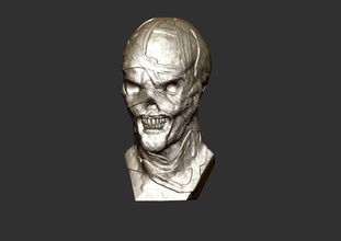 momie buste monstre créature sculpture tombe horreur morte mort vivant zombi art sculptures 3d print model - Mito3D