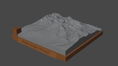 munku sardina montagna paesaggio vulcano terreno ambiente natura fotogrammetria elevazione dem scienza 3d print model - Mito3D
