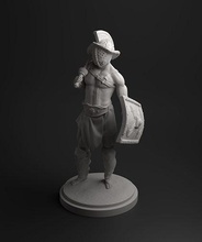 murmillo gladiador destinado 3d impresión guerrero miniatura minis mini figura esculpir estatua amored imprimible juego guerra historia arte antiguo soldado esculturas roma romano 3d print model - Mito3D